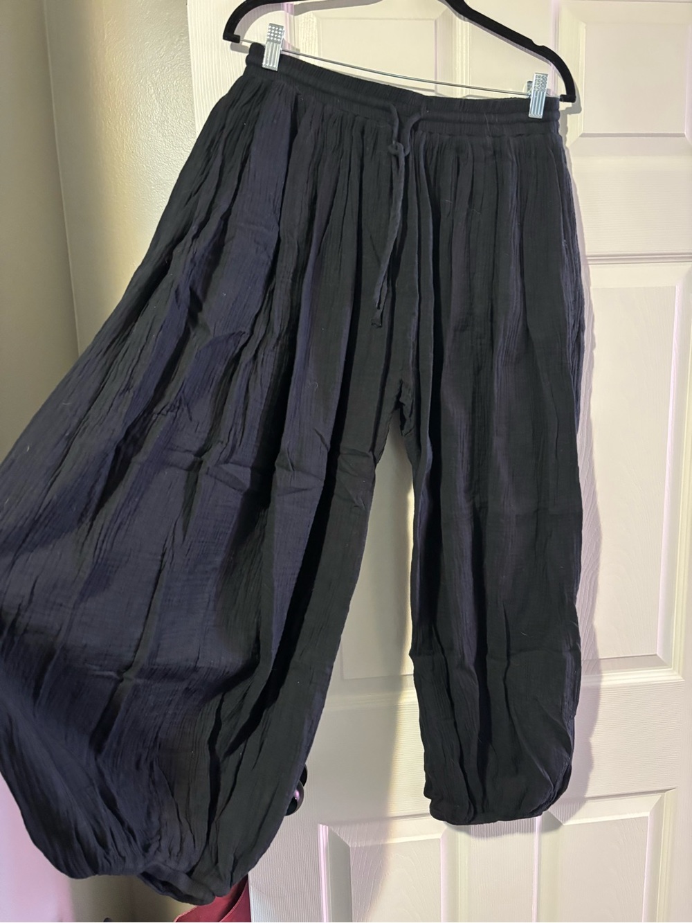 Black Drawstring Lounge Pants - Picture 2 of 5